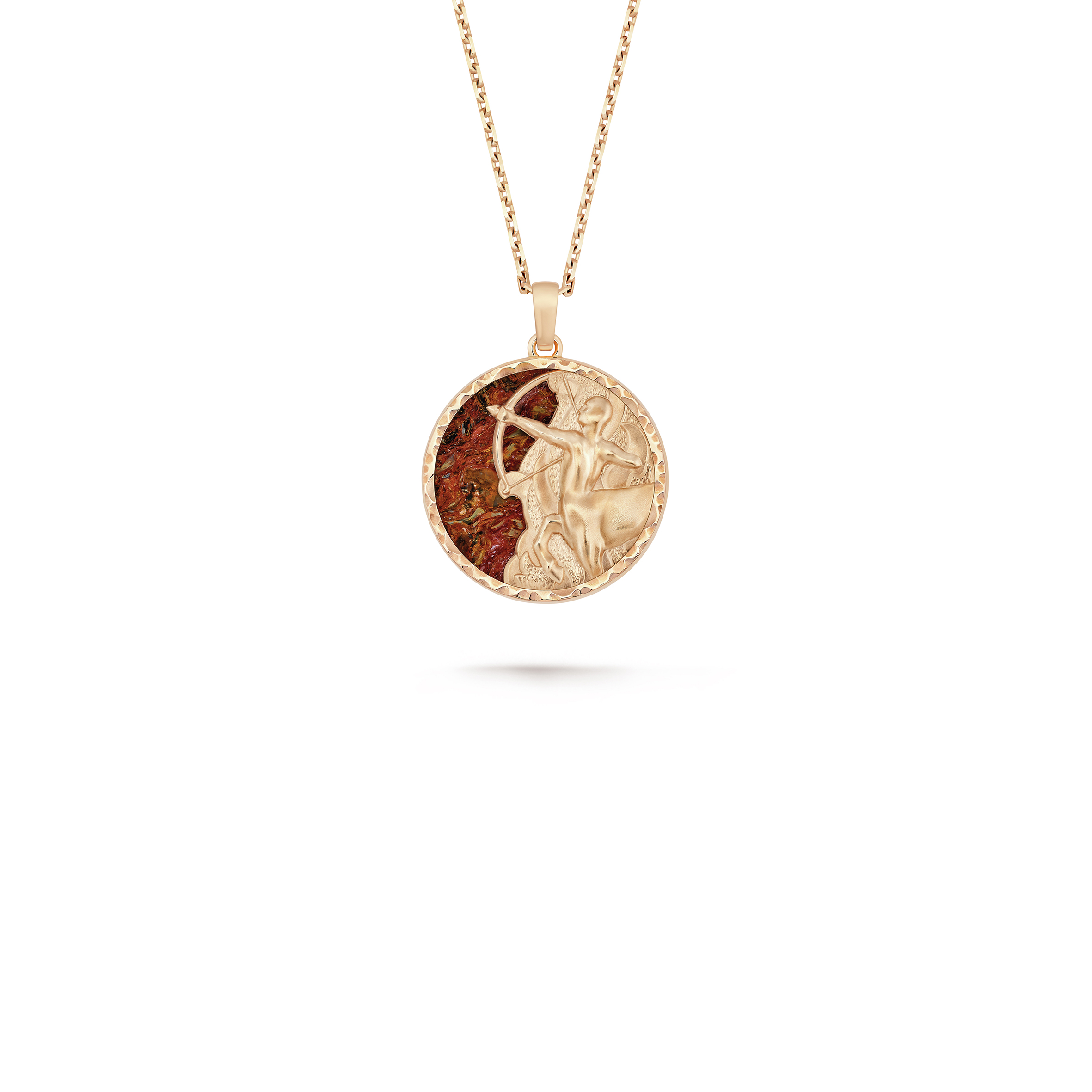 V*N CL*F arpels zodiaque long necklace sagittarii (sagittarius) - rose gold, pietersite  vcarp9r700